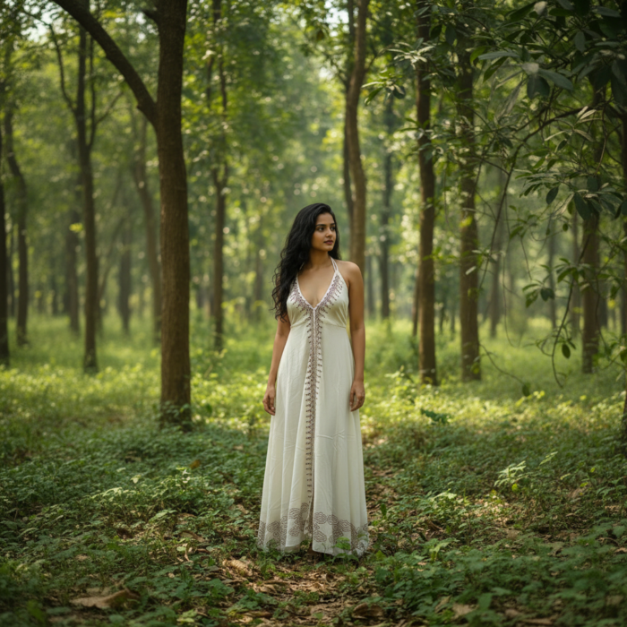 Ambika Dress block print